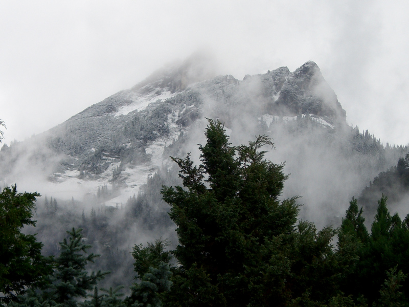 Rofan mit Schnee bedeckt