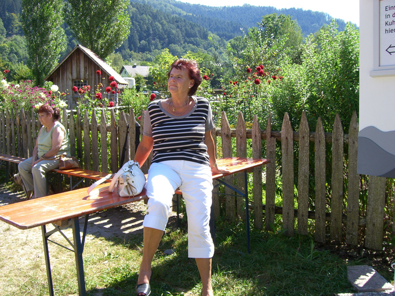 Alice vor dem Falkenhof